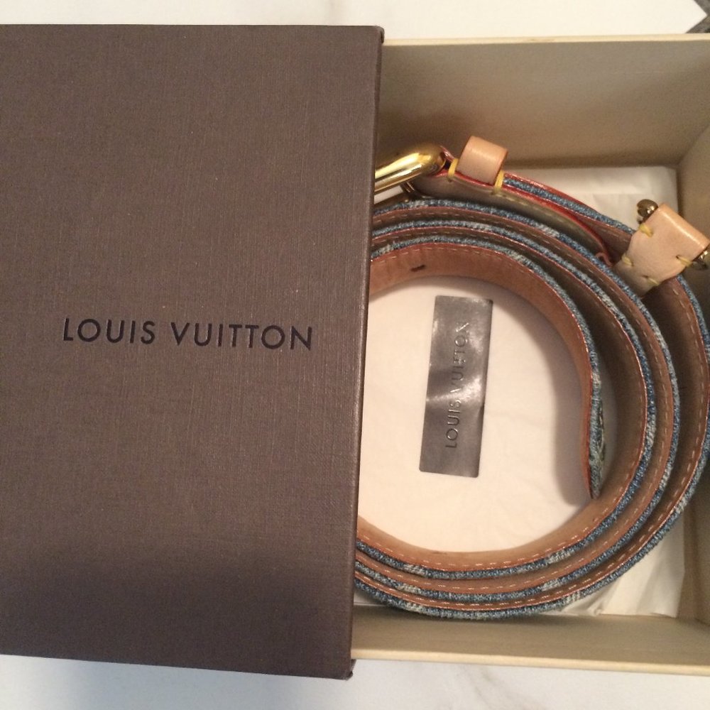 Authentic Louis Vuitton Denim Belt size 36/90